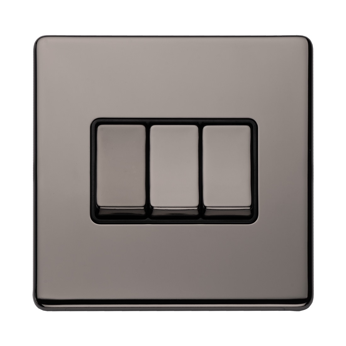 Black 3 Gang Light Switches