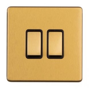 Brass Double Light Switches