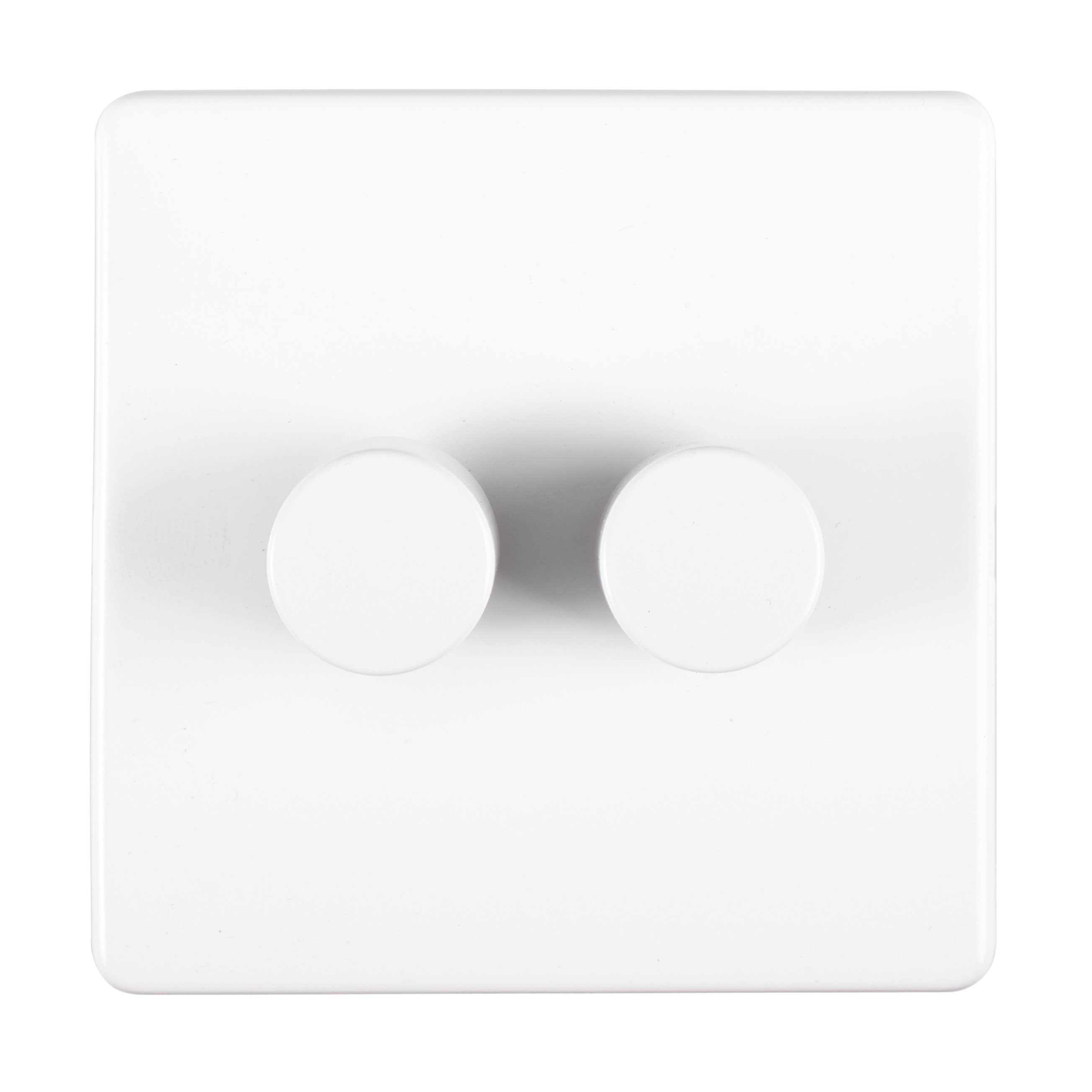 White Double Dimmer Switches