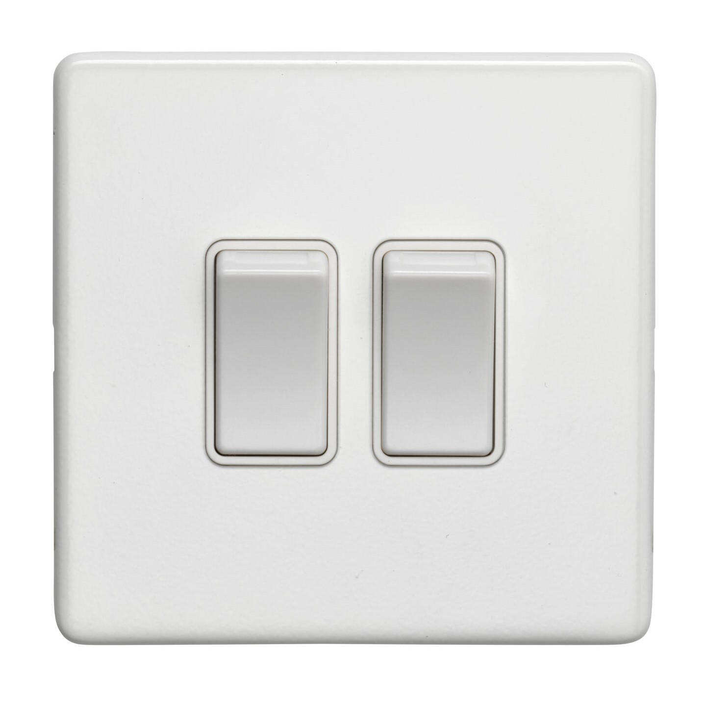 White Double Light Switches