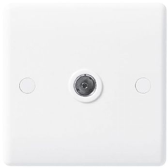 White Coaxial Sockets