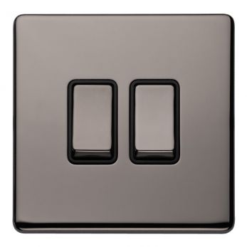 Black Double Light Switches