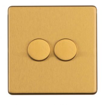 Brass Double Dimmer Switches