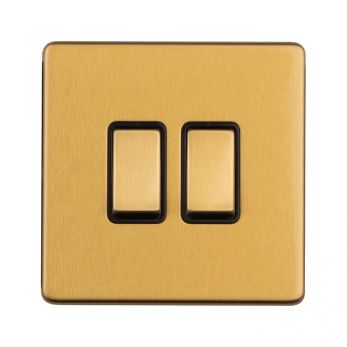 Brass Double Light Switches