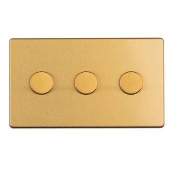 Brass 3 Gang Dimmer Switches