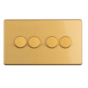 Brass 4 Gang Dimmer Switches