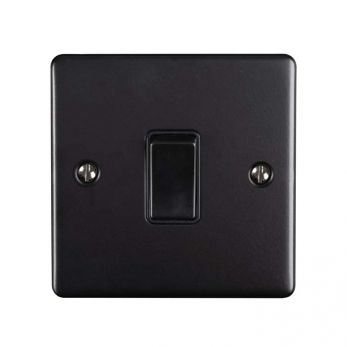 Matt Black 20A Switch, Black Inserts and Matching Switch | 1 Way | Enhance Decorative range by Eurolite - EN20ASWMBB