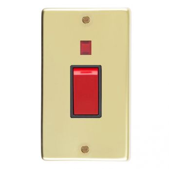 Eurolite PB45ASWNB Metal Polished Brass Cooker Switch