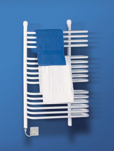 400W White Ladder Towel Rail, 155x630x1003mm, 240V, IPX5 Rated