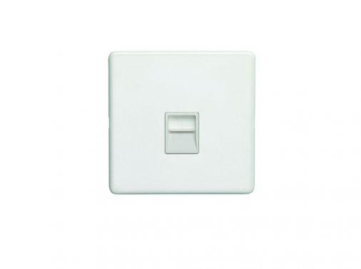 Eurolite ECW1MW Metal White Metal Master Telephone Socket 1 Gang