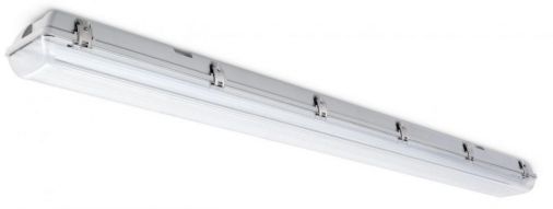 Grey LED Batten Fitting, 4000K, IP65, 1563x155x96mm, 98W, 9000 Lumens, Dimmable