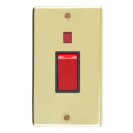 Eurolite PB45ASWNB Metal Polished Brass Cooker Switch