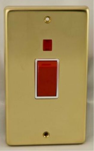 Eurolite PB45ASWNW Metal Polished Brass Cooker Switch