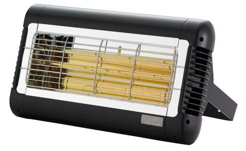 IP Rated 1.5Kw Weatherproof Outdoor Patio Heater, Black Finish, 11m sq. Coverage, 230V, 402x227x323mm