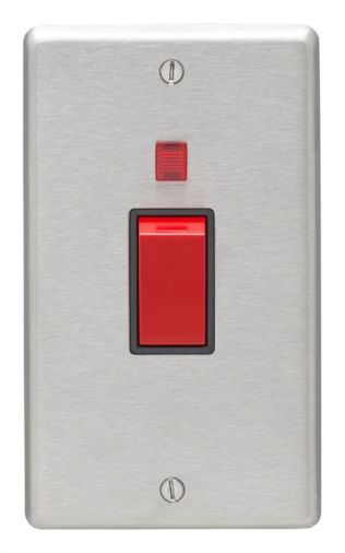 Eurolite SSS45ASWNB Metal Satin Stainless Steel Cooker Switch